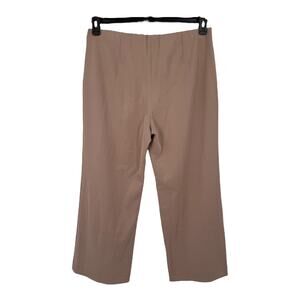Nic + Zoe Pants side zip wide leg tan size 14P 14 Petite